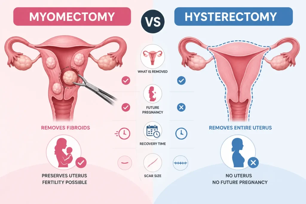 Myomectomy vs Hysterectomy at clags mohali