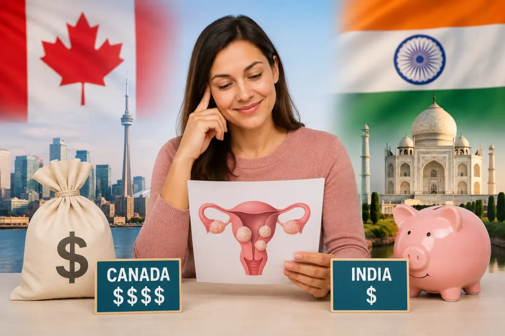 Fibroid surgery cost comparison between Canada and India for patients considering treatment abroad